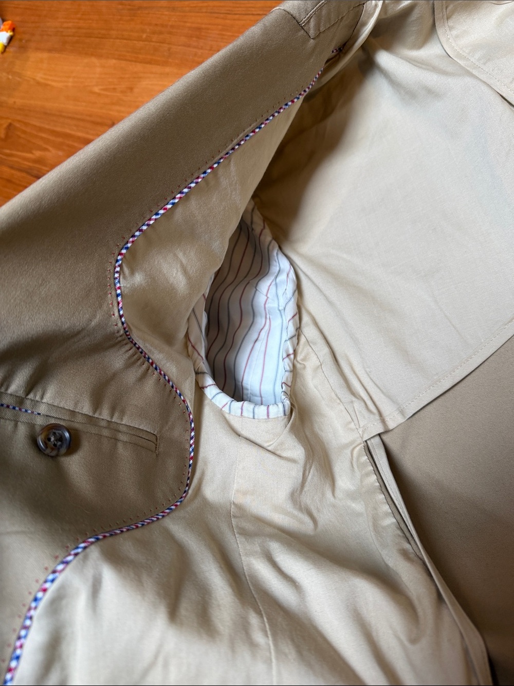 Bonobos Khaki Men's Blazer Jacket - Picture 3 of 4